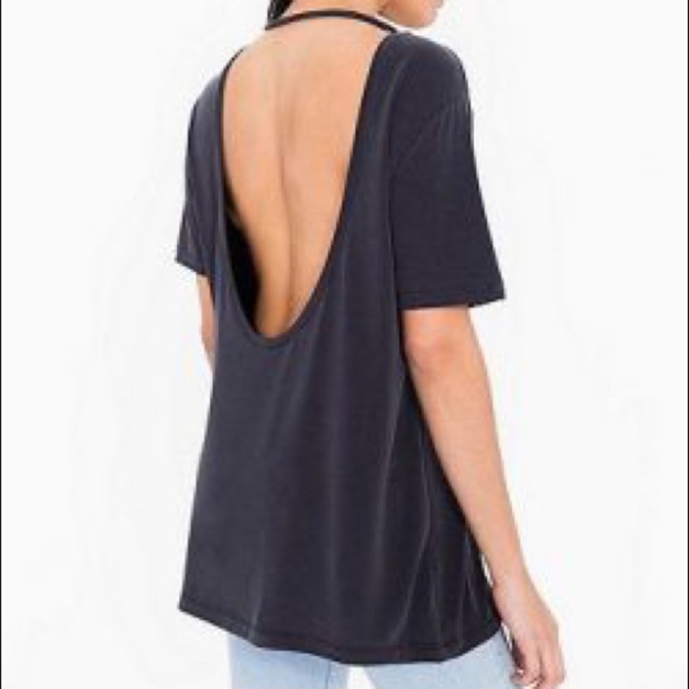 White AA Backless T Shirt